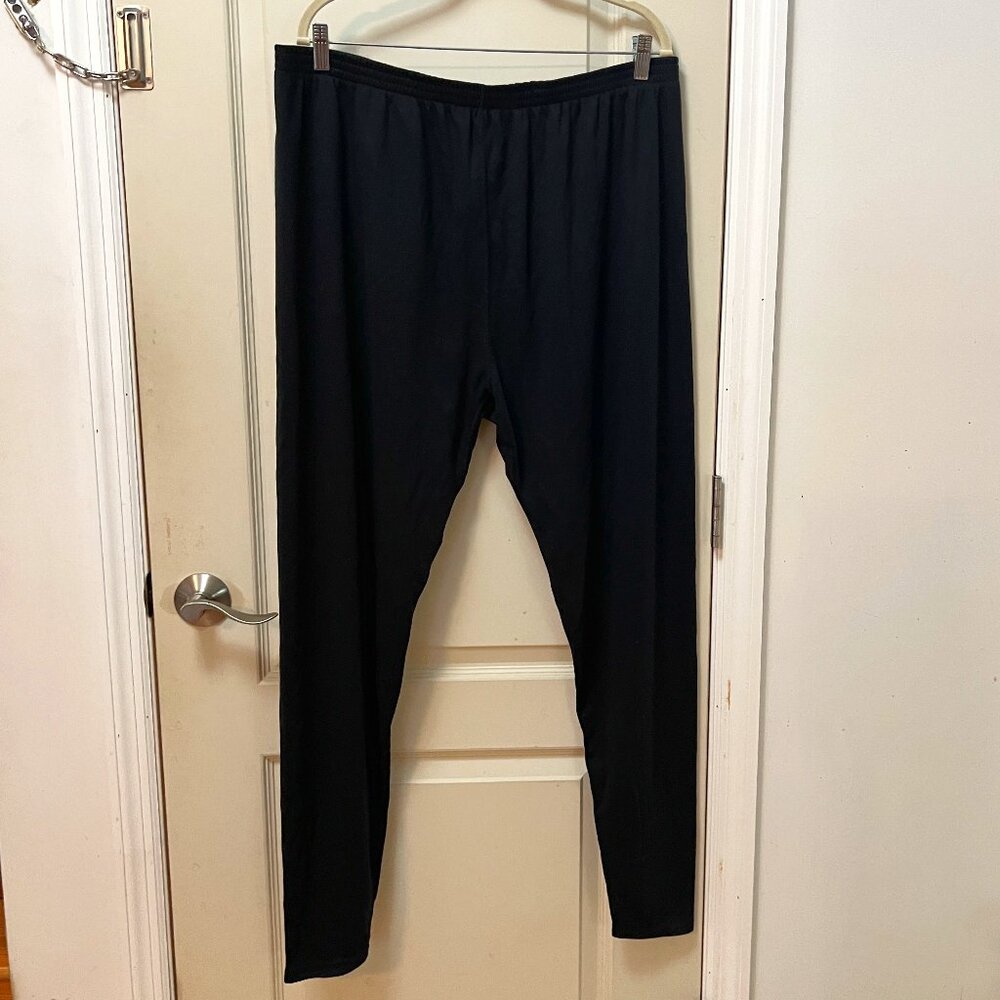 Polar Max Men's Size 2X 95% Polyester/5% Spandex Elastic Waist Thermals. Black
